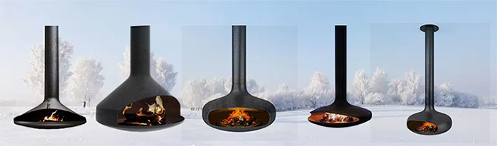 indoor wood burning fireplace