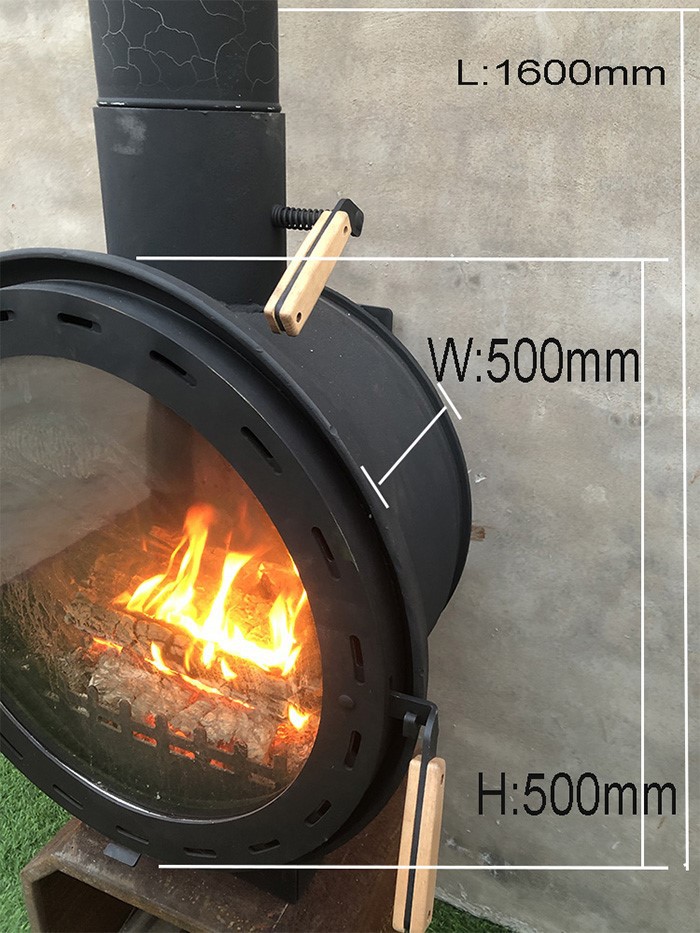 wood burning fireplace