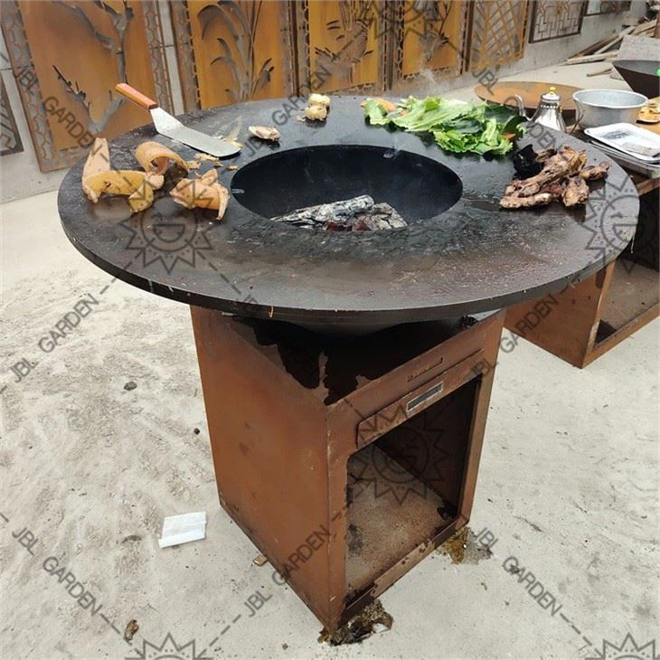 Backyard Corten Steel BBQ