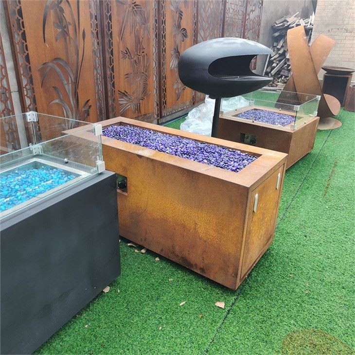 Corten Gas Fire Pits