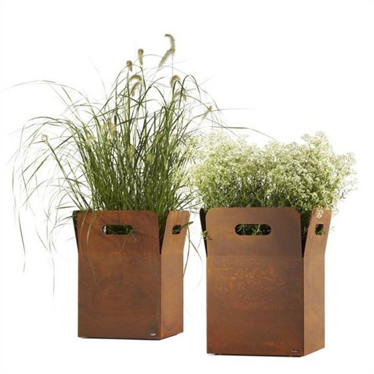 Flower Weathering Steel Flower Box