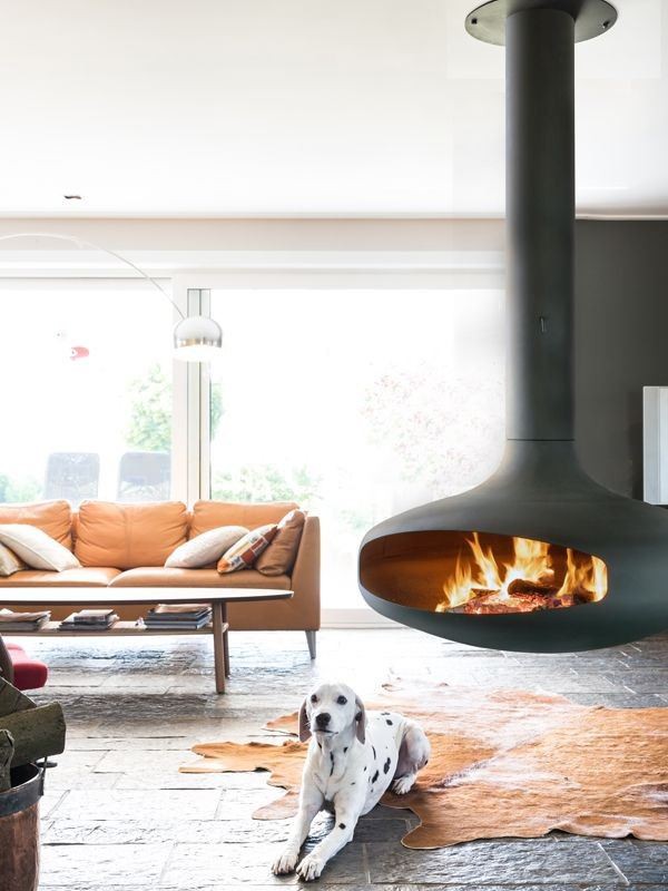 Interior Hanging Suspend Fireplace