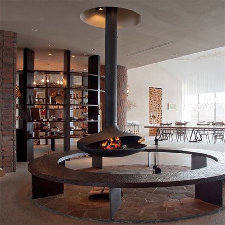 Interior Hanging Suspend Fireplace
