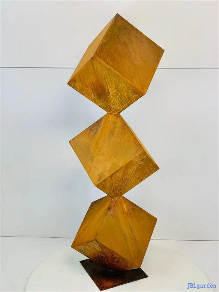 Large Trinity Corten Steel Outdoor Sculpture