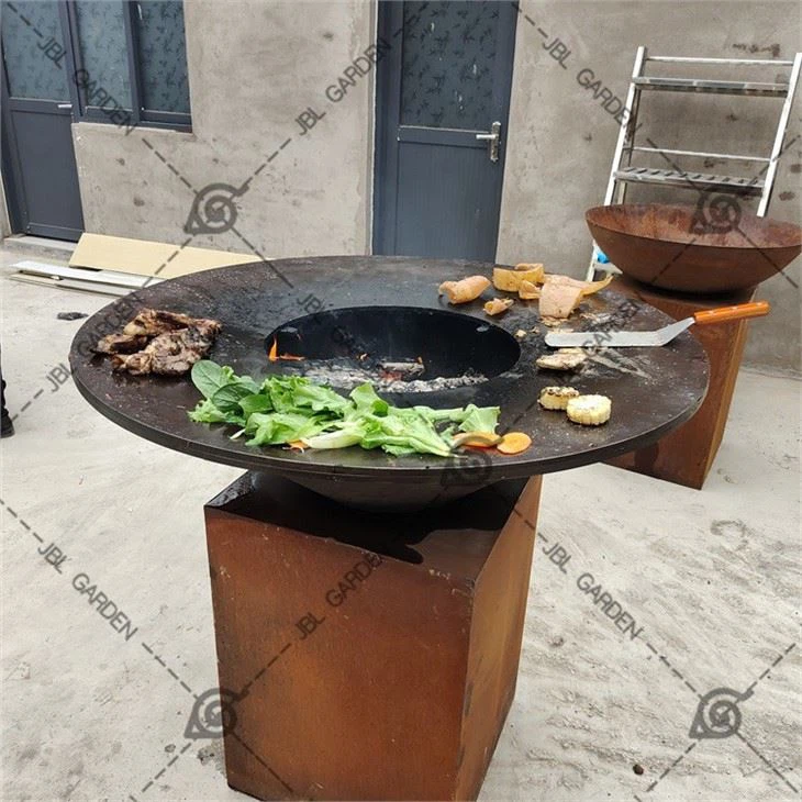Natural Corten Firepit Table Grill