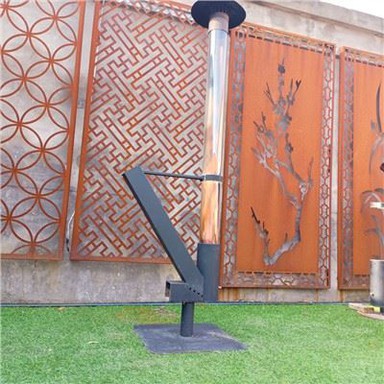 بخاری چوبی پلت در فضای باز