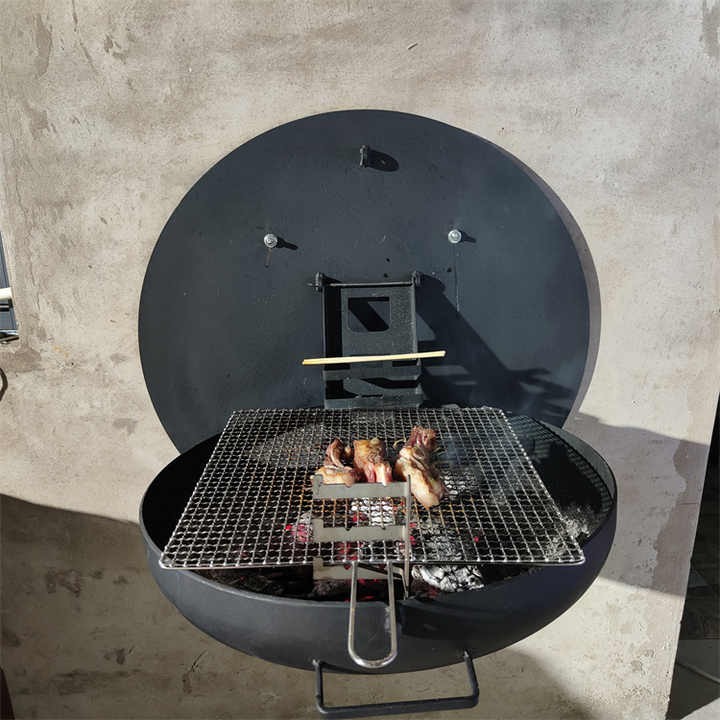 Black Wall Hanging Fold Bbq Grill