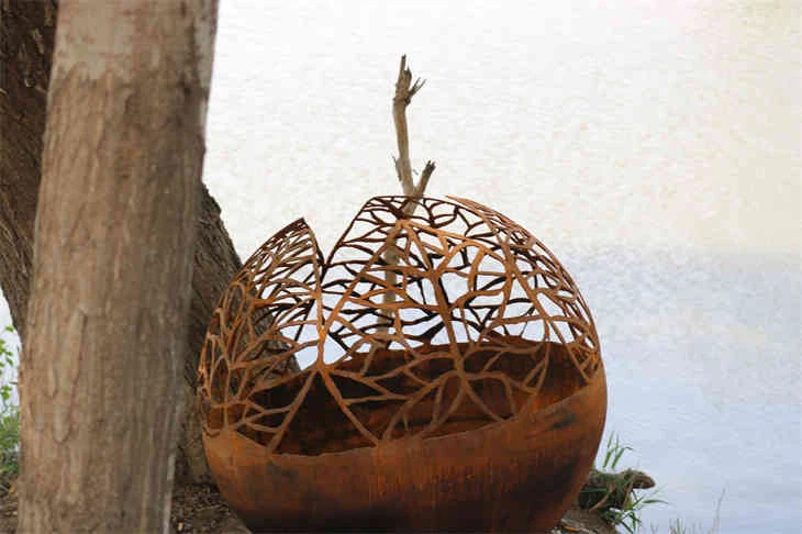 Corten Steel Firepit Ball best