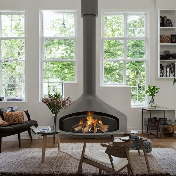 شومینه آویز استیل کربنی داخلی