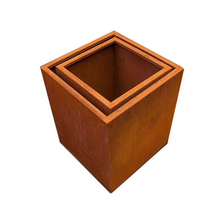 Modern Corten Steel Flower Planter factory