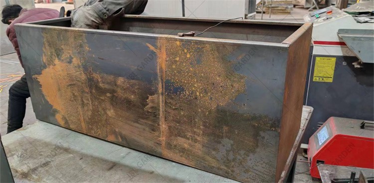 Corten steel cube planter 3 Corten steel cube planter 3