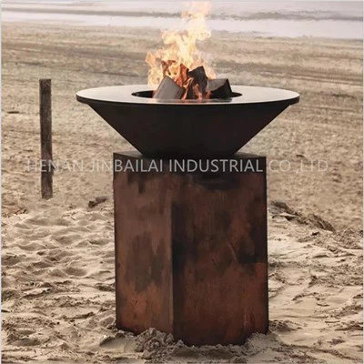 باربیکیو کورتن در فضای باز با چوب