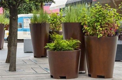پایه گرد Corten Planters